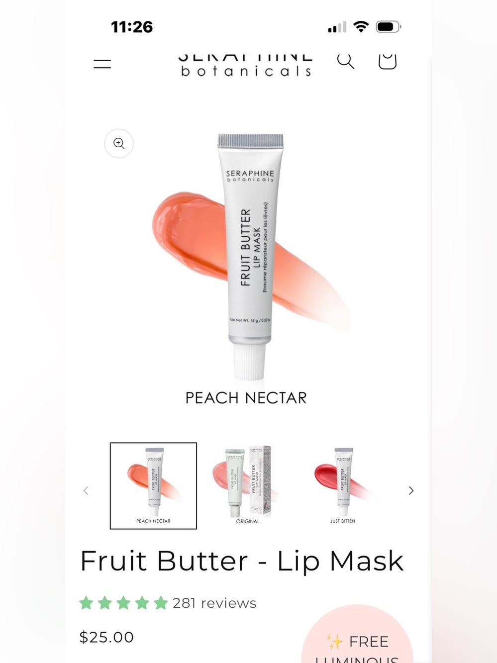 Seraphine  Lip Mask — Peach, Pink, Coral